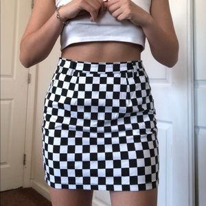 forever 21 checkered skirt